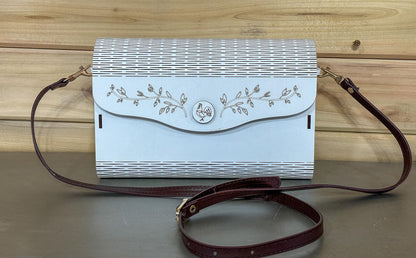 White Wooden Clutch Purse - Great for a special occasion!  OOPS!  Has dirty fingerprints on it!