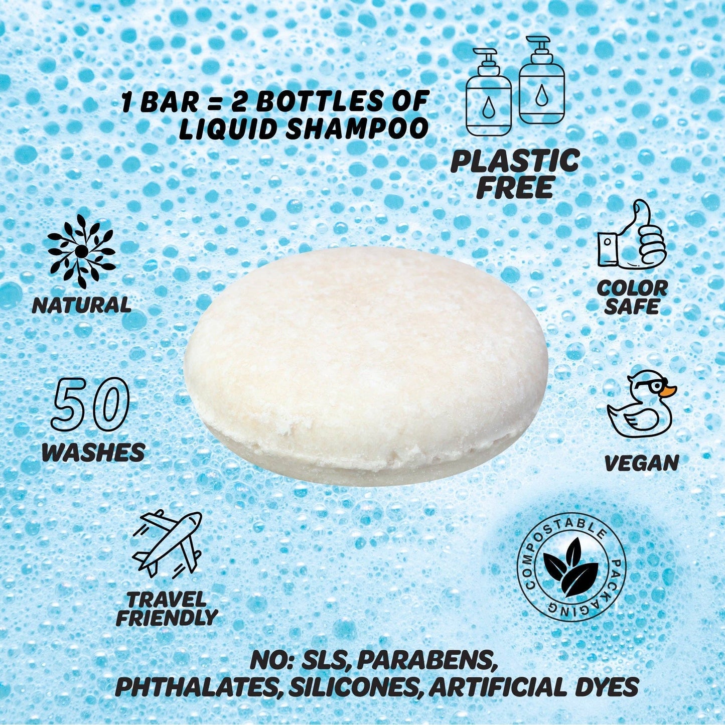 Shower Candy - Fresh Sea Mist Shampoo Bar