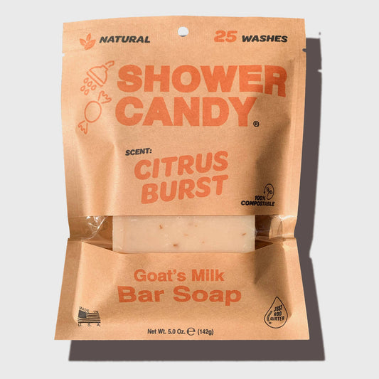 Shower Candy - Citrus Burst Body Wash Bar Soap with Goat's Milk